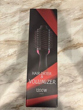 Hair Dryer & Volumizer Brush - Pink/Black